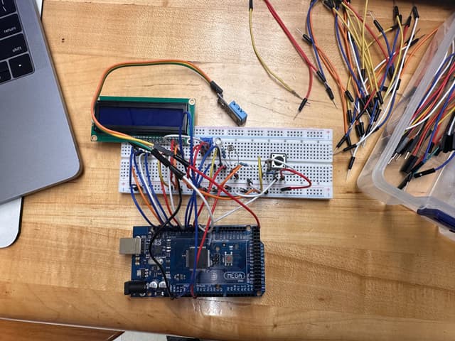 Picture of breadboard powered down.